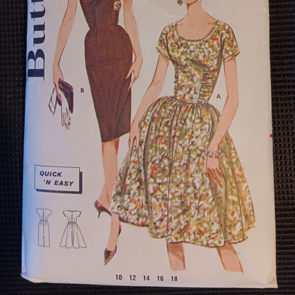 Vintage Butterick Cut 2315 1960s Sewing Pattern Dress Size 14 Bust 34 Two styles - Picture 2 of 6